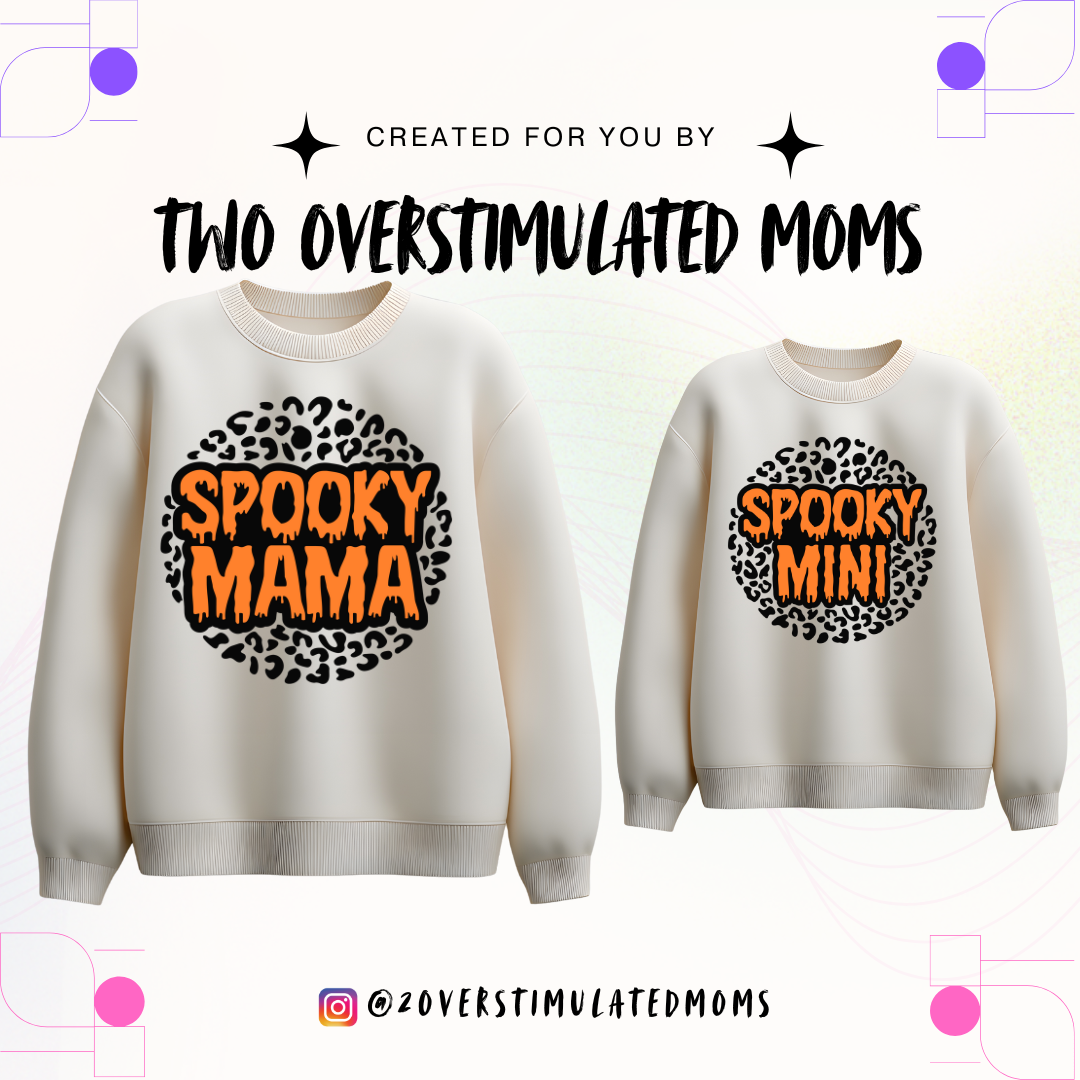 Leopard Print Spooky Mama t-shirt - crewneck