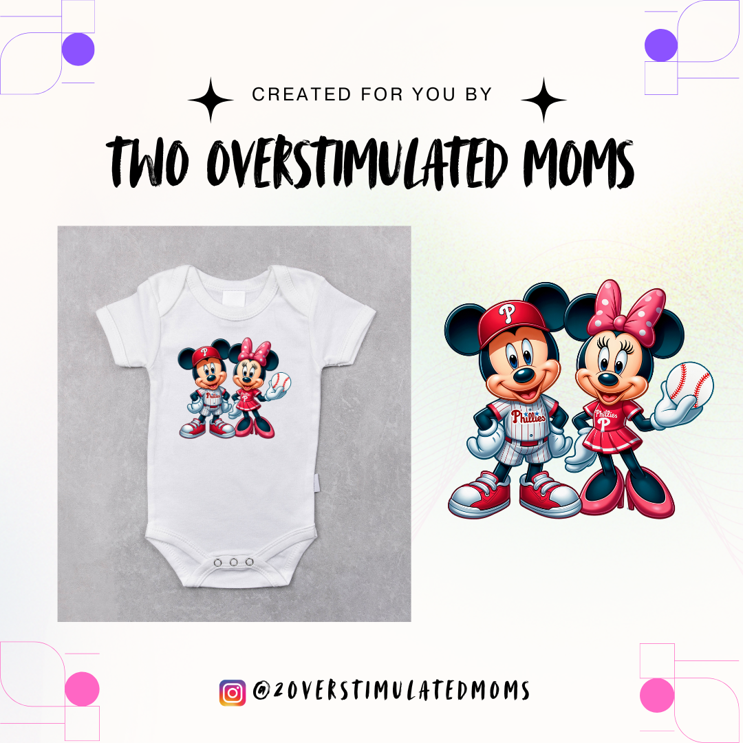 Phillies Mickey & Minnie onesie