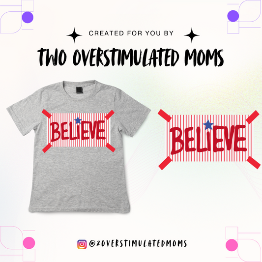 Red October Believe t-shirt - crewneck