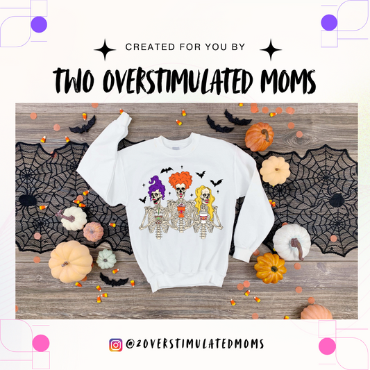 Hocus Pocus skeletons T-shirt - crewneck